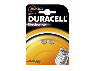 Batteri Duracell 357/303 2 stk