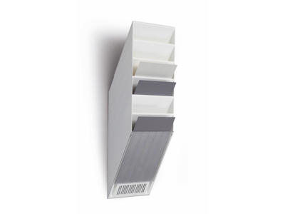 Brochureholder Flexiboxx A4 6 rum lodret hvid