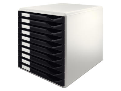 Skuffekabinet Leitz med 10 skuffer sort