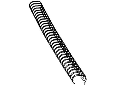 Spiralrygge Wire 10 mm 3:1 34 ringe sort 100 stk A4