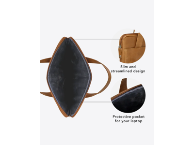 Computertaske Dbramante Silkeborg 13" lysbrun læder