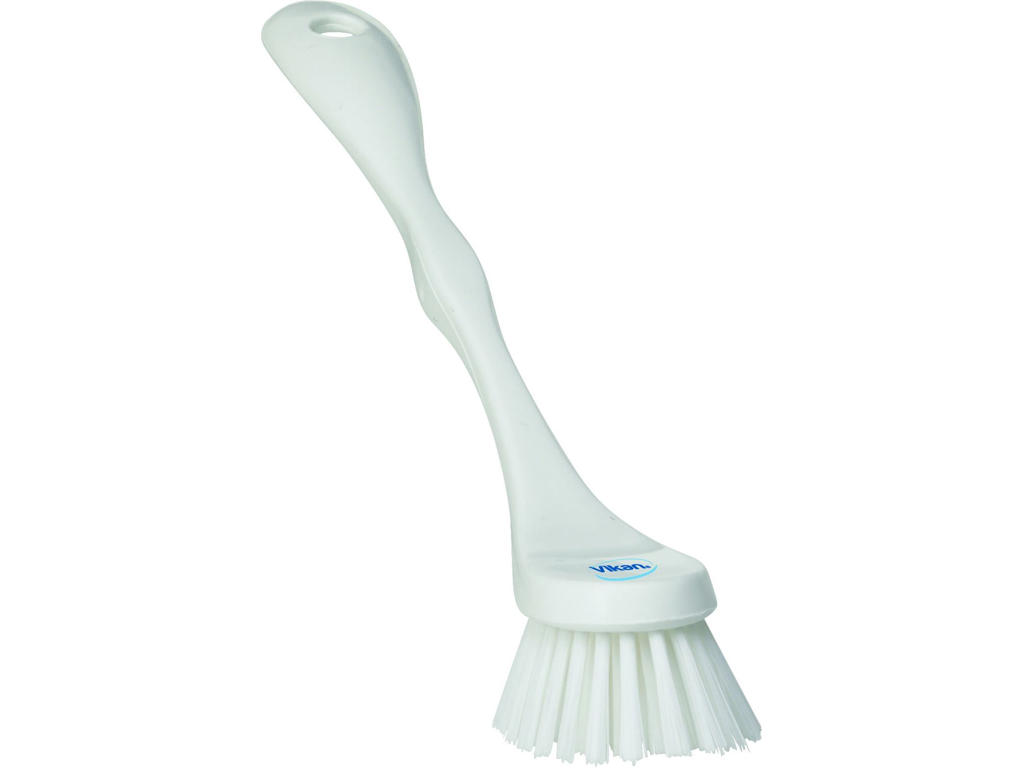 Opvaskebørste Vikan hvid med stive bøster rundt hoved