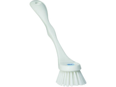 Opvaskebørste Vikan hvid med stive bøster rundt hoved