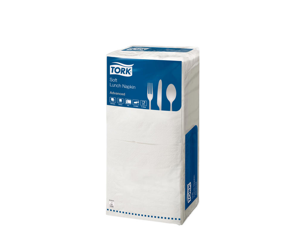 Servietter 33x33 cm 3-lags hvid 10x150 stk