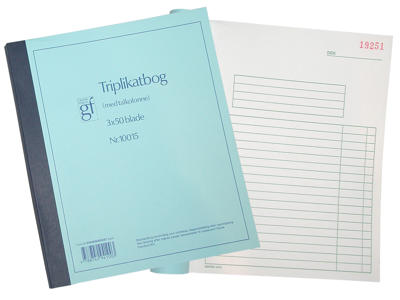 Triplikatbog GF10015 148x210mm 3x50 blade