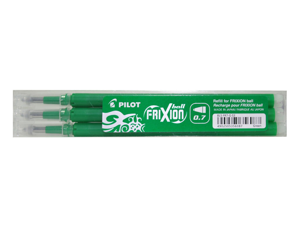 Refill Pilot FriXion grøn 0,7 mm 3-stk