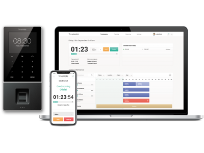 TimeMoto TM-616, Tidsregistrering med RFID-sensor. Op til 200 brugere