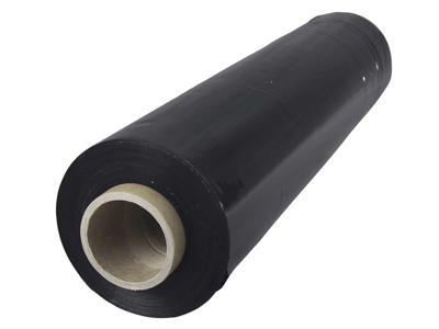 Strækfilm 45 cm x 300 m sort 20 my udv. klæb