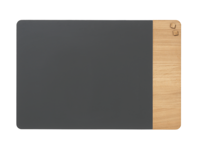 Magnetisk glastavle Naga | 60 x 80 cm | Mat glas grå med egefiner