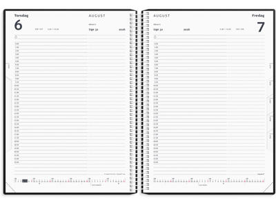 Timekalender sort PP-plast 2026