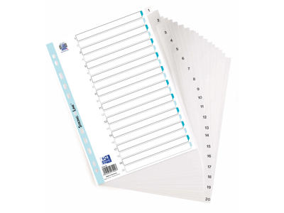 Talregister A4 Strongline 1-20 hvid