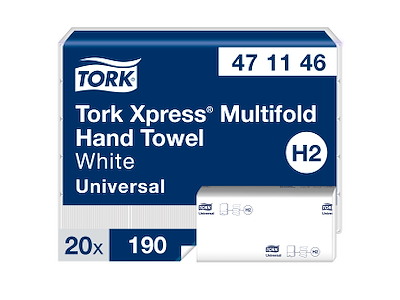 Håndklædeark Tork H2 471146 Universal 2-lags 20x190 ark