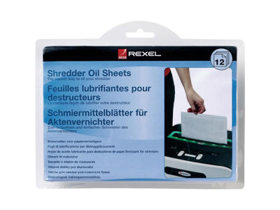 Olieark til makulator Rexel 12 stk