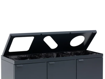 Affaldsbeholder Bica 3x65L sort