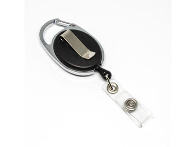 Kortholder yoyo sort med krog- og bælteclips