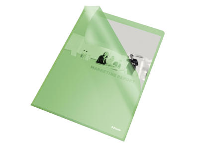 Plastomslag A4 0,115 grøn 100 stk Esselte