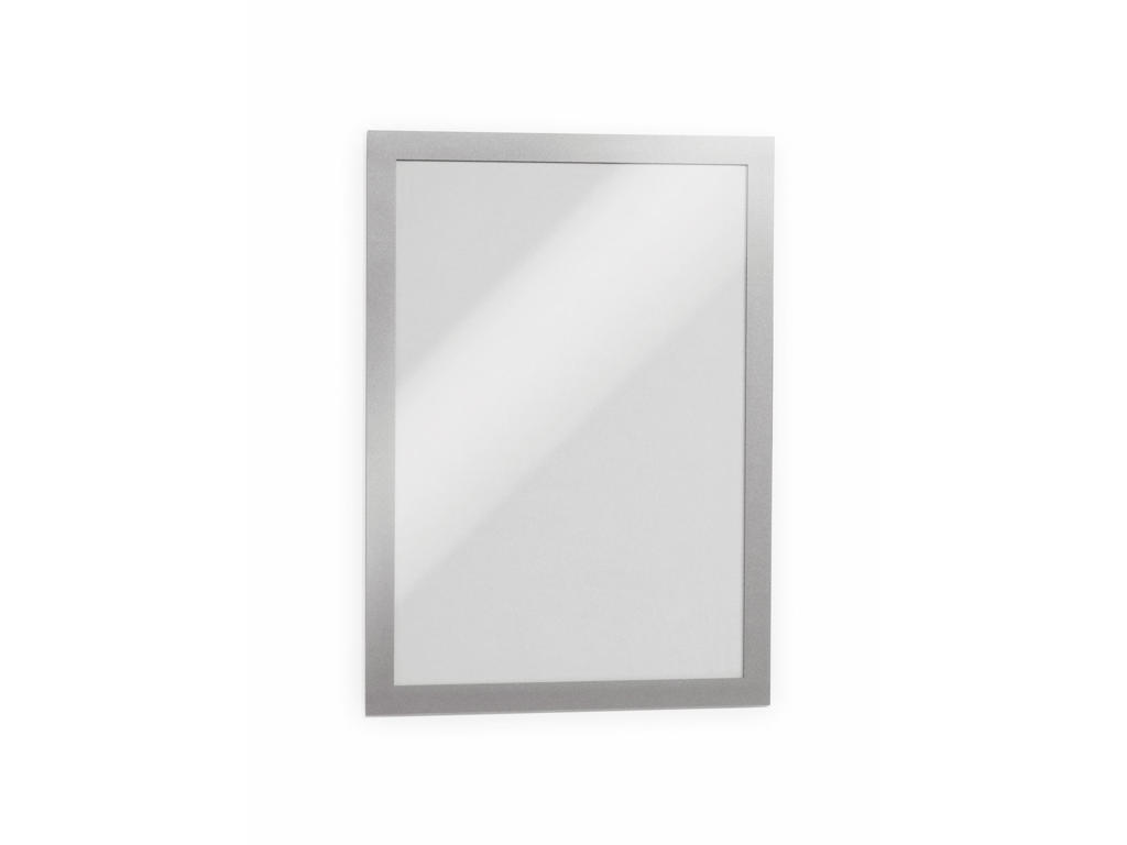 Skilt Duraframe® A4 sølv selvklæbende 2 stk