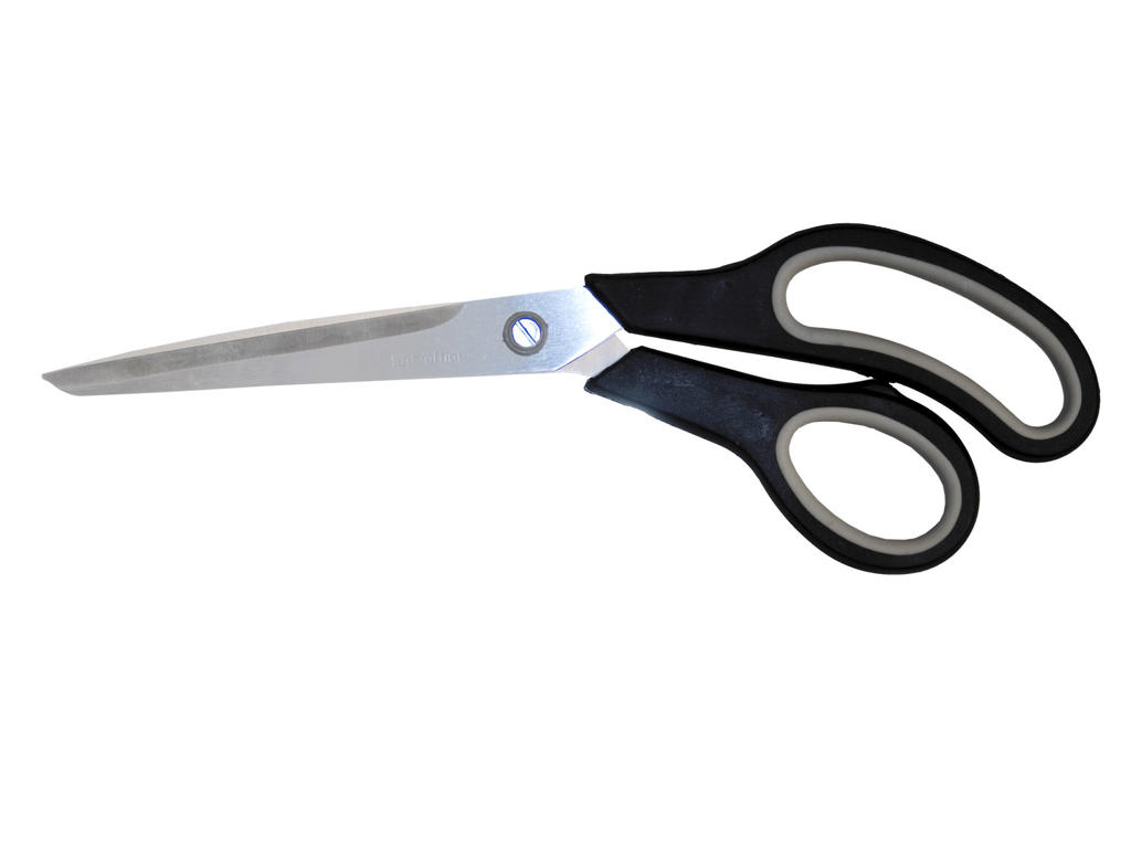 Saks office sort/grå 255 mm rund spids