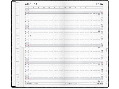 Index Planner månedskalender sort vinyl 2026