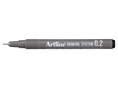 Drawingpen Artline 0,2 mm sort 