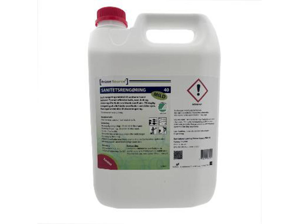 Sanitetsrengøring Prime Source Mild 40 uden farve og parfume 5 liter
