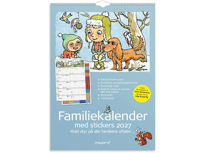 Familiekalender Otto Dickmeiss & Lilja Scherfig 6 kol. A3 2027