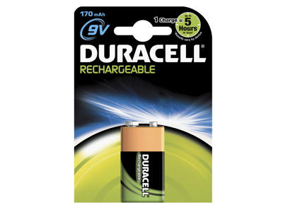 Batteri Duracell genopladelig 9V
