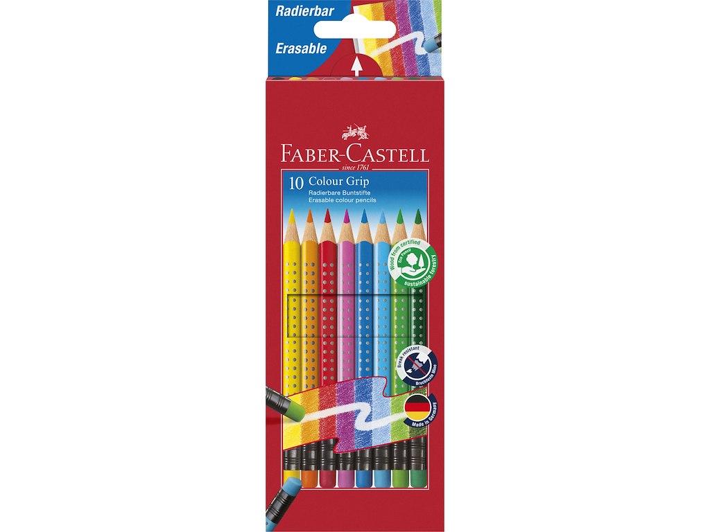 Farveblyant Faber Castell Grip 10 ass.