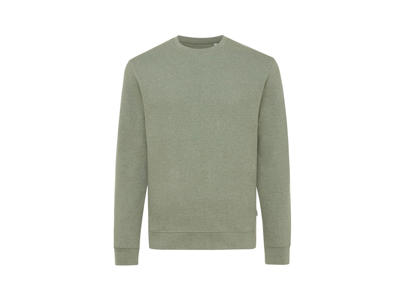 Iqoniq Denali Crew neck i ufarvet genanvendt bomuld, heather green