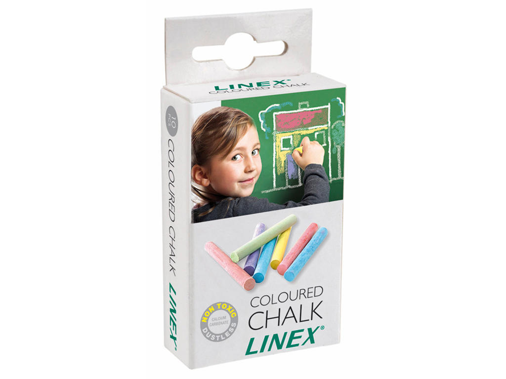 Kridt Linex farvet 10 stk