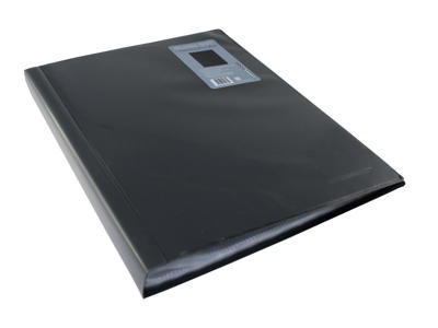 Demomappe A4 med 40 lommer sort PP