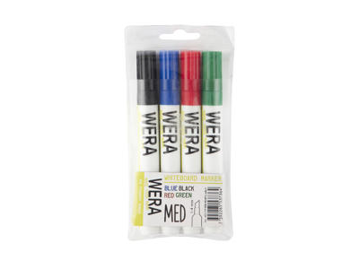 Whiteboardmarker Wera kantet spids 4 ass. 