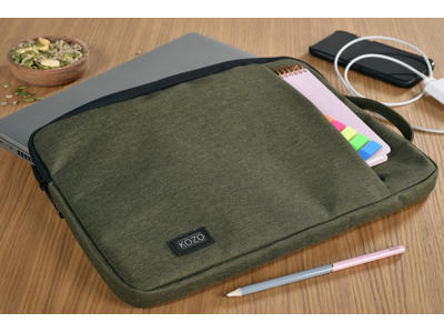 Sleeve KOZO RPET 15,6" olivengrøn