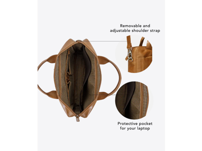 Computertaske Dbramante Amalienborg 15" lysbrun læder