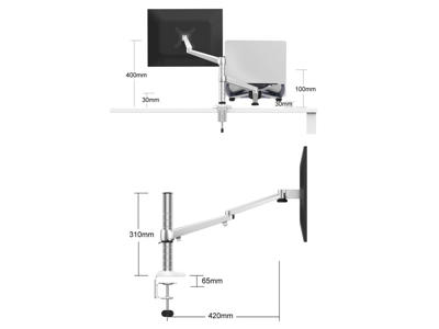 Wergon - Apollon - Justerbar Skærm og Laptopholder - Skærm Max 32"