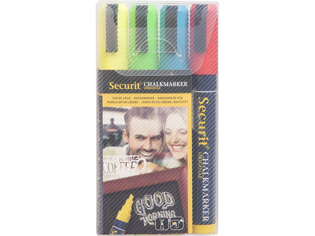 Chalkmarker Securit | ass. | 2-6mm | 4 stk