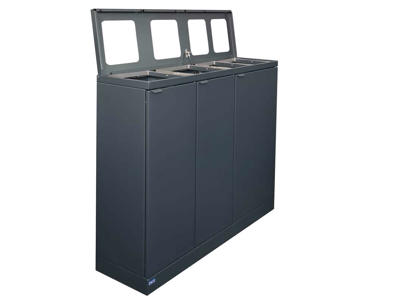 Affaldsbeholder Bica 2x65L+2x45L sort