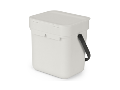 Brabantia affaldsspand med låg | 3 liter | Hvid