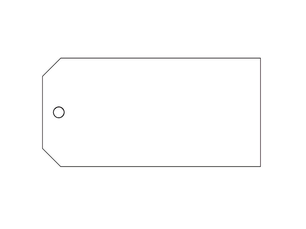 Manillamærker PP 60x120 mm hvid med hul