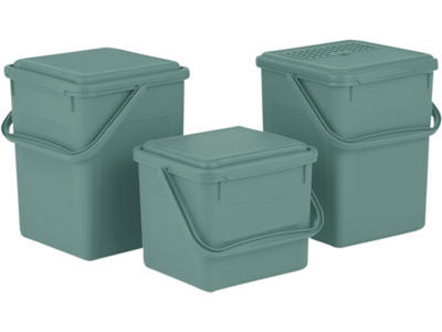 Affaldsspand bio 9 liter grøn m/lufttæt låg