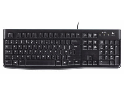 Tastatur Logitech K120 sort kablet