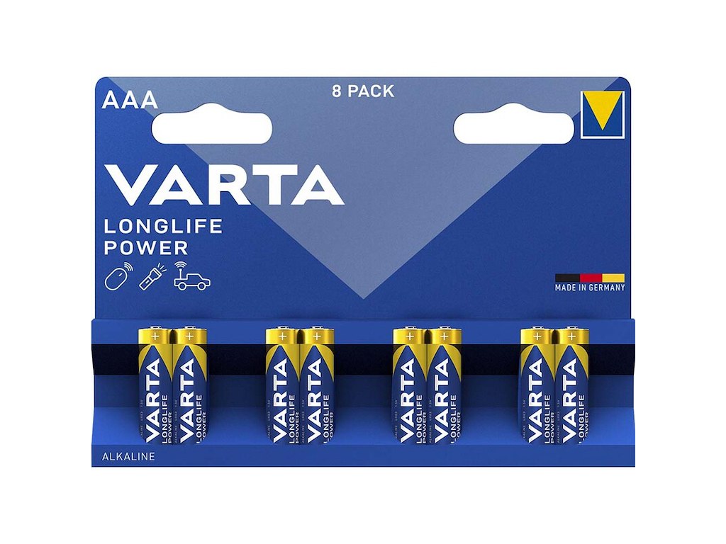 Batteri Varta Longlife Power AAA 8 stk