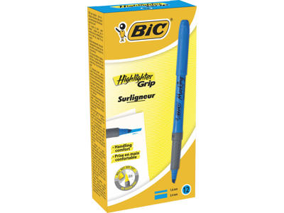 Overstregningstusch | Bic Brite liner grip | blå