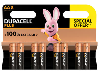 Batteri Duracell Plus Power AA 8 stk