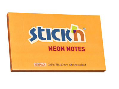 Notes 75x127 mm Neon orange