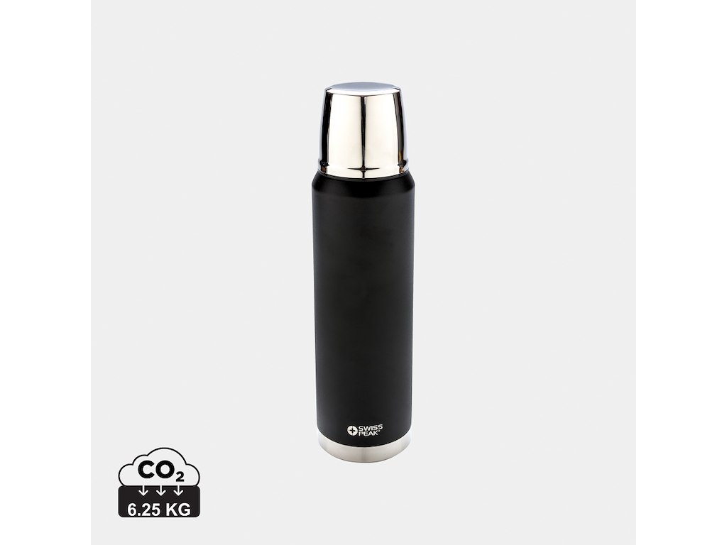 Swiss Peak Elite 1L kobber vakuum flaske, sort