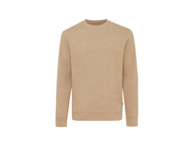 Iqoniq Denali Crew neck i ufarvet genanvendt bomuld, heather brown