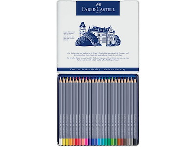 Farveblyant Faber Castell Goldfaber akvaral 24 ass