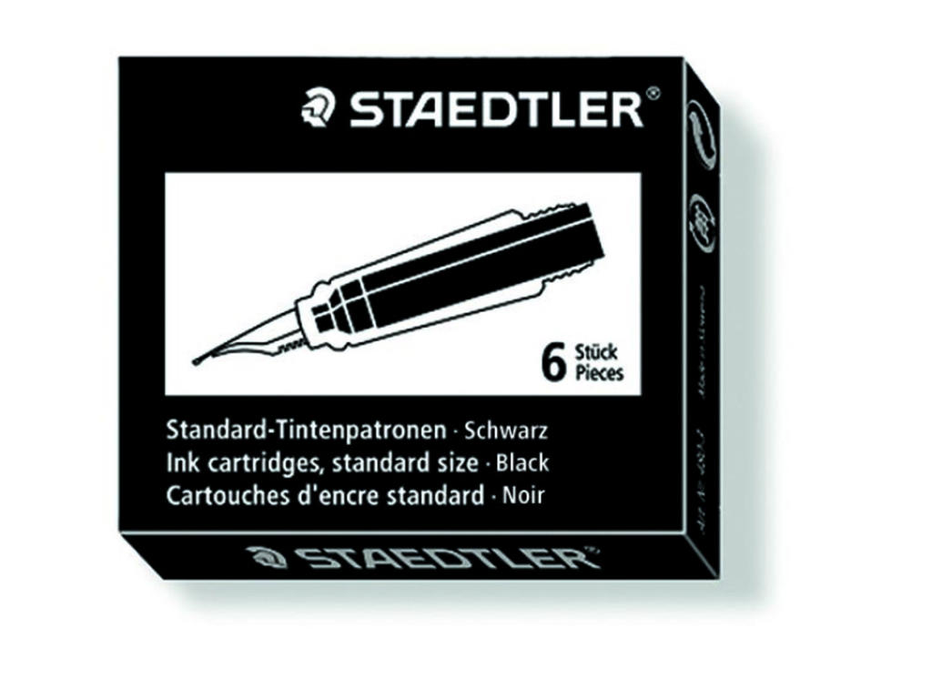 Refill til fyldepen Staedtler sort 6 stk