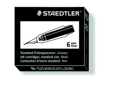 Refill til fyldepen Staedtler sort 6 stk